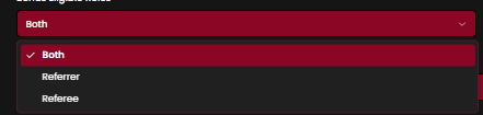 Bonus Eligible Roles dropdown