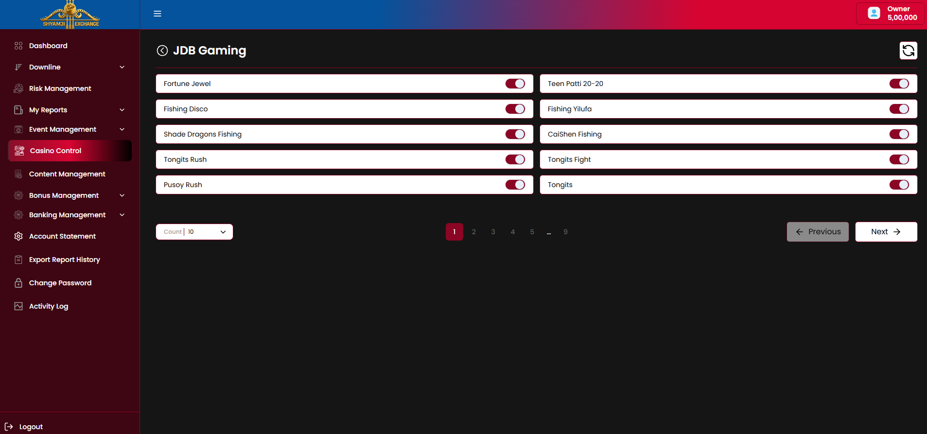 JDB Gaming provider drilldown